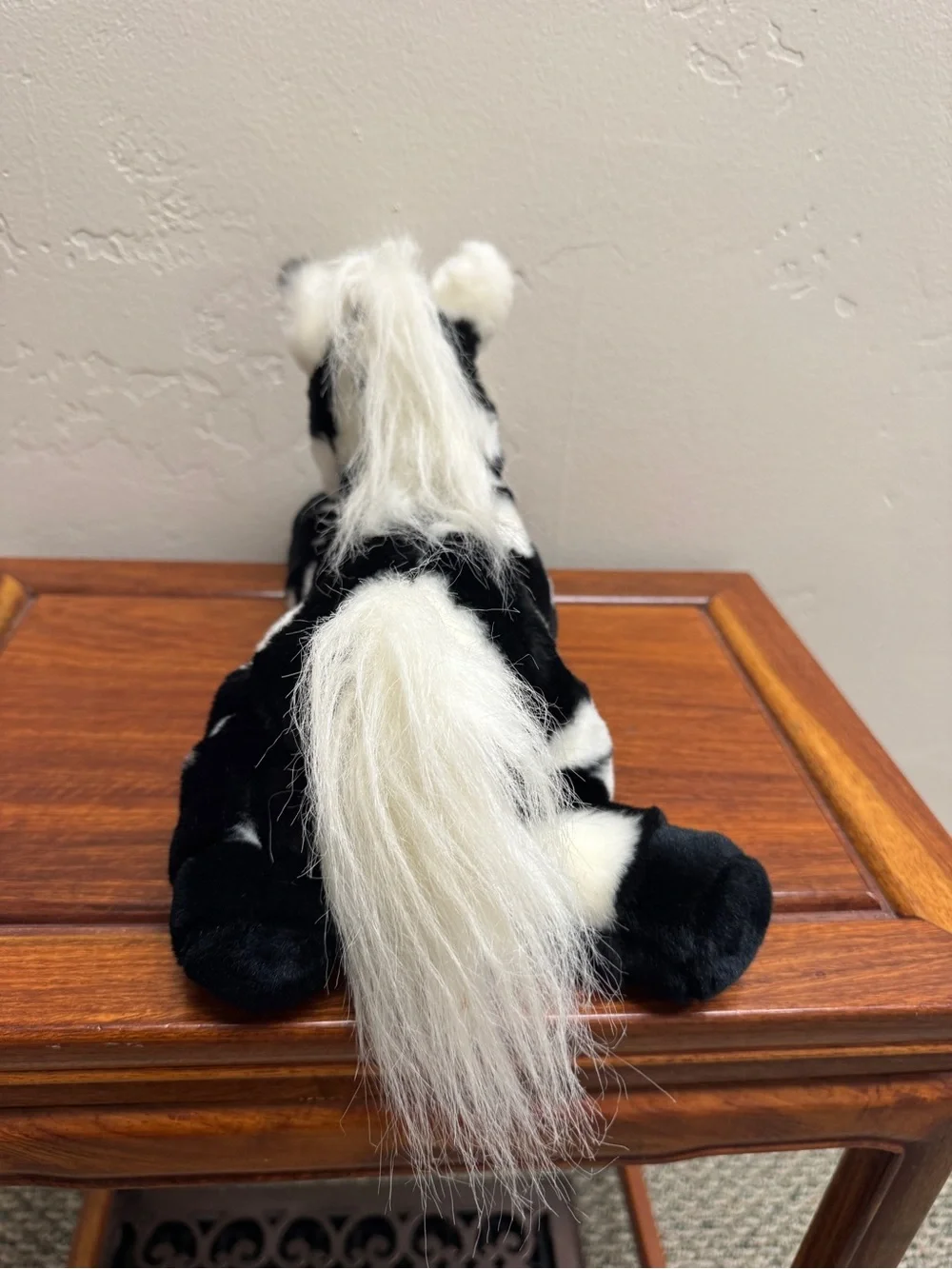 Aurora Black & White Pinto Paint Horse Plush